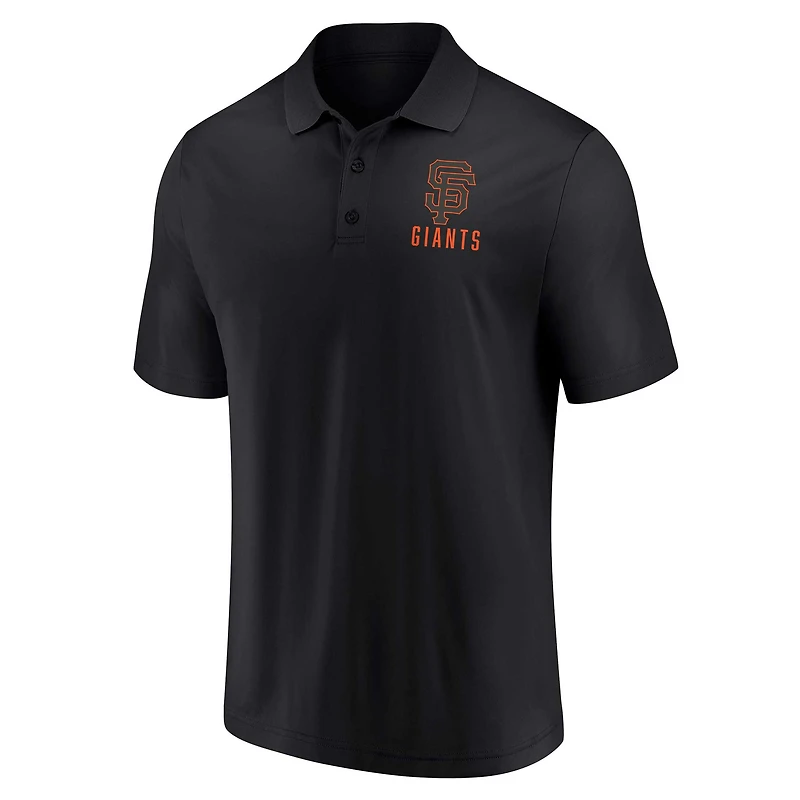 Ensemble de deux polos Fanatics pour hommes, noir/blanc, San Francisco Giants, logo Lockup