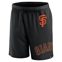 Short en maille Clincher Fanatics noir San Francisco Giants pour hommes
