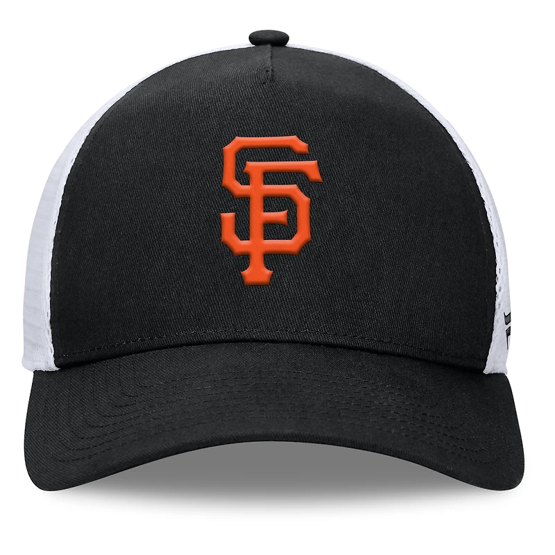 Casquette ajustable à cadre en A fondamental noir San Francisco Giants Fanatics pour hommes