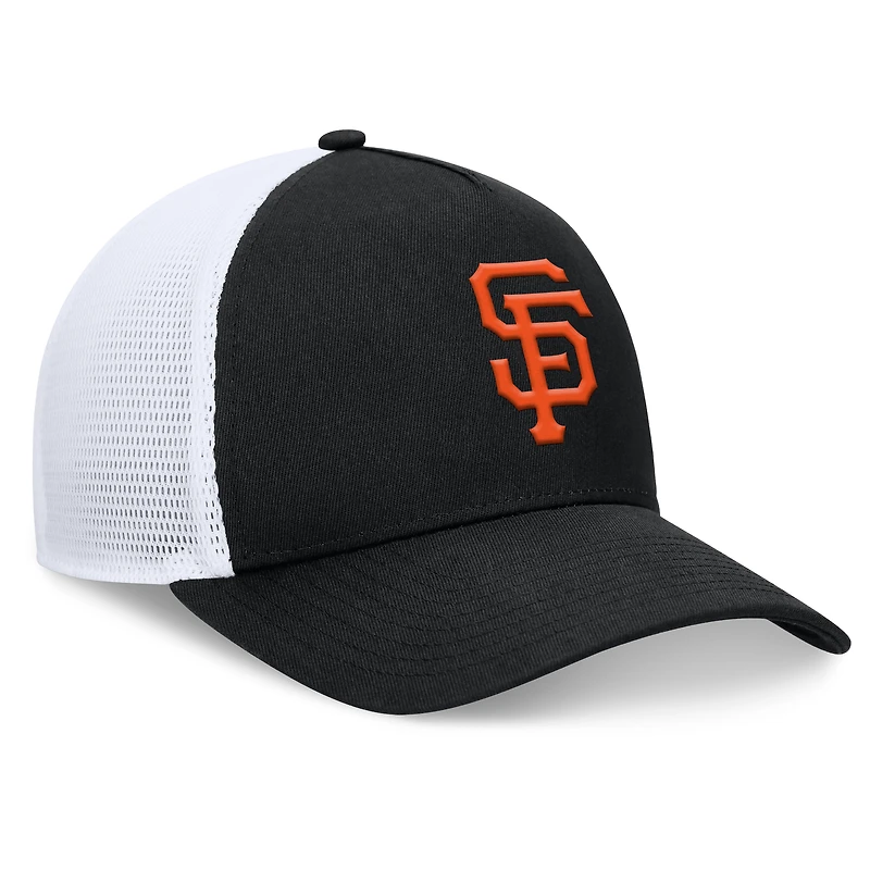 Casquette ajustable à cadre en A fondamental noir San Francisco Giants Fanatics pour hommes
