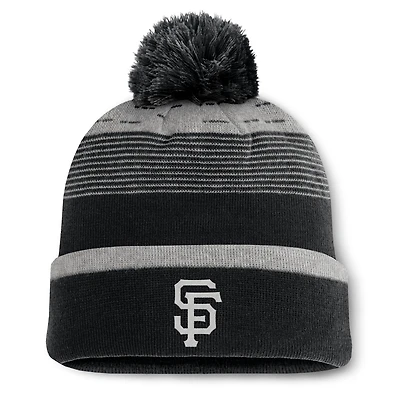 Men's Fanatics  Black San Francisco Giants Fundamental Gradient Cuffed Knit Hat with Pom