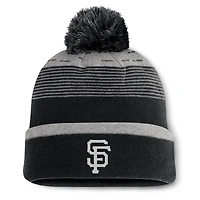 Men's Fanatics  Black San Francisco Giants Fundamental Gradient Cuffed Knit Hat with Pom