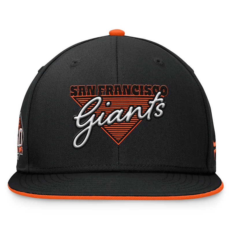Men's Fanatics Black San Francisco Giants Fundamental Tri-Script Fitted Hat