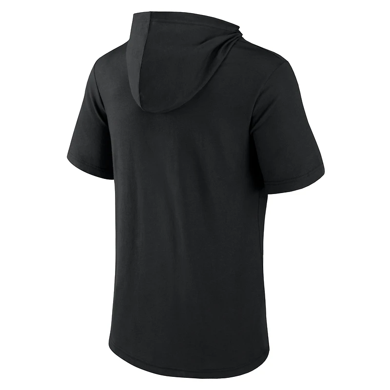 Men's Fanatics Black San Francisco Giants Iconic Rebel Short Sleeve Hooded Top
