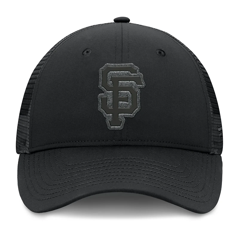 Casquette de camionneur ajustable noire Fanatics pour hommes des Giants de San Francisco