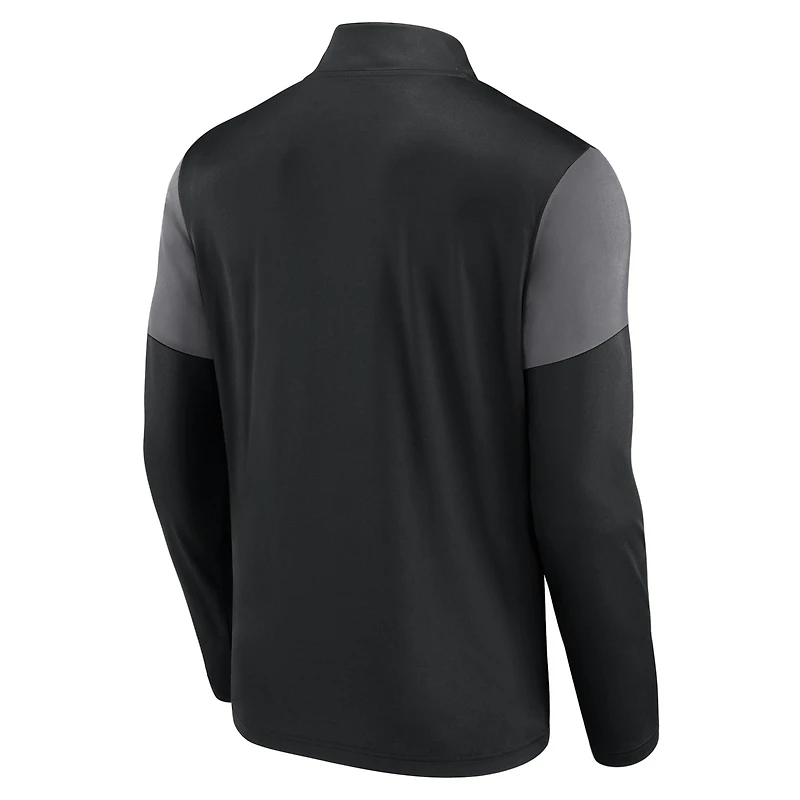 Haut noir à quart de zip avec logo Fanatics des Giants San Francisco pour hommes