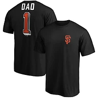 Men's Fanatics Black San Francisco Giants Number One Dad Team T-Shirt