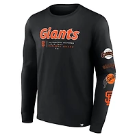 Men's Fanatics Black San Francisco Giants Strike the Goal Long Sleeve T-Shirt