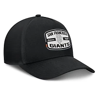 Casquette Snapback de camionneur en A avec patch de l'équipe des Giants de San Francisco Fanatics pour hommes, noire
