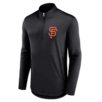Men's Fanatics Black San Francisco Giants Tough Minded Lightweight Quarter-Zip Pullover