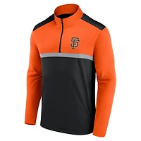 Men's Fanatics Black San Francisco Giants Unstoppable Quarter-Zip Top