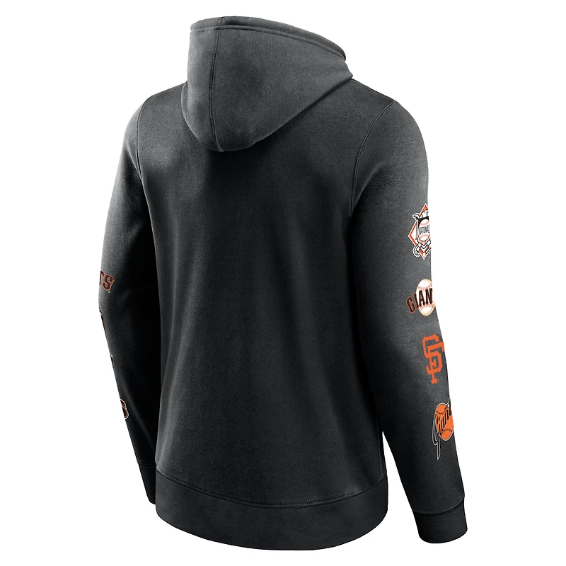 Men's Fanatics Black San Francisco Giants Wild Winner Pullover Hoodie
