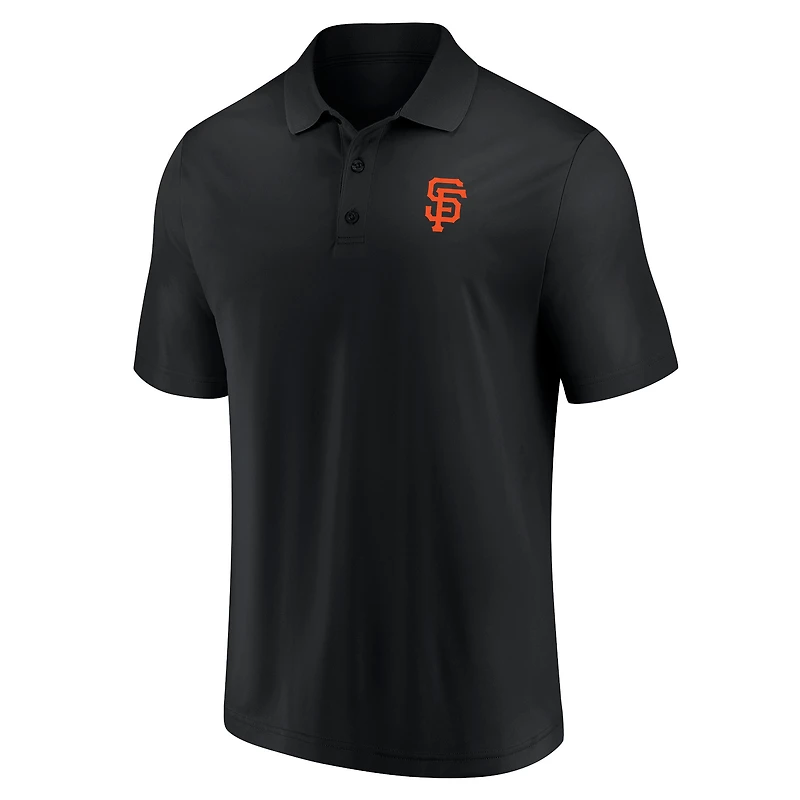 Polo Fanatics noir pour homme, collection « Série de victoires des Giants San Francisco ».