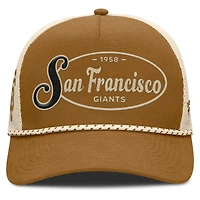 Casquette ajustable A-Frame Trucker marron Fanatics pour homme des Giants de San Francisco