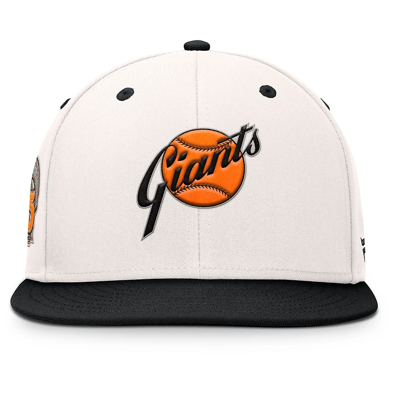Men's Fanatics Cream/Black San Francisco Giants Unit Fitted Hat