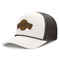 Casquette trucker ajustable Fanatics crème/marron San Francisco Giants Level Up Bronco pour homme