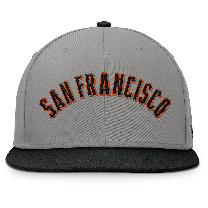 Casquette ajustée Fanatics gris/noir pour homme San Francisco Giants Clubhouse Dugout