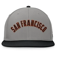Casquette ajustée Fanatics gris/noir pour homme San Francisco Giants Clubhouse Dugout