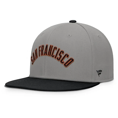 Casquette ajustée Fanatics gris/noir pour homme San Francisco Giants Clubhouse Dugout