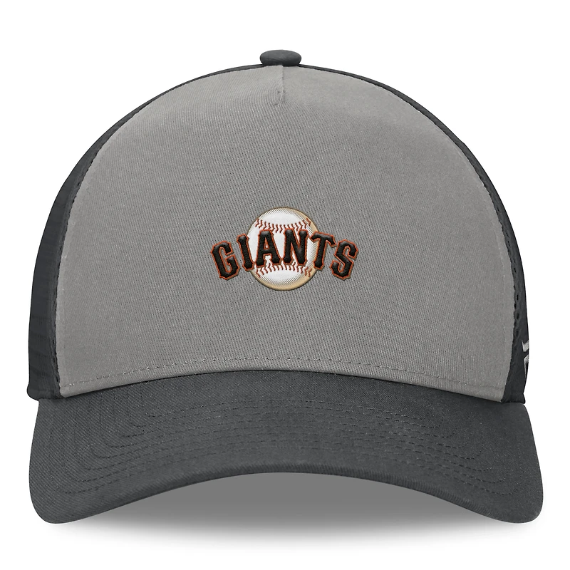 Men's Fanatics Gray/Graphite San Francisco Giants A-Frame Trucker Adjustable Hat