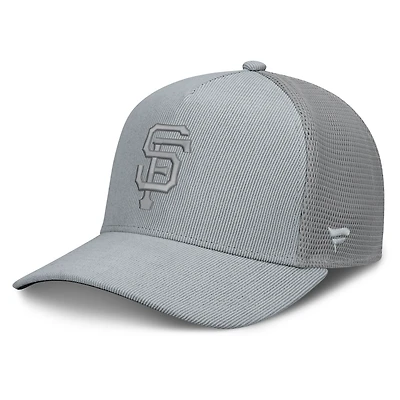 Men's Fanatics Gray San Francisco Giants Corduroy Relief Trucker Adjustable Hat