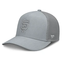 Men's Fanatics  Gray San Francisco Giants Corduroy Relief Trucker Adjustable Hat
