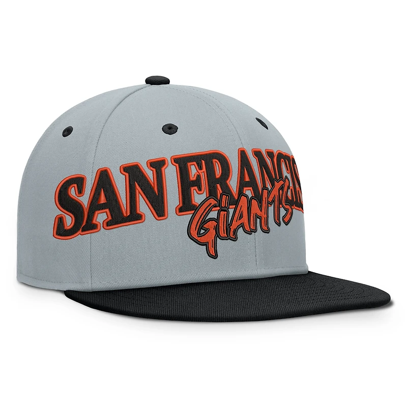 Men's Fanatics Gray San Francisco Giants Jersey Twill Fitted Hat