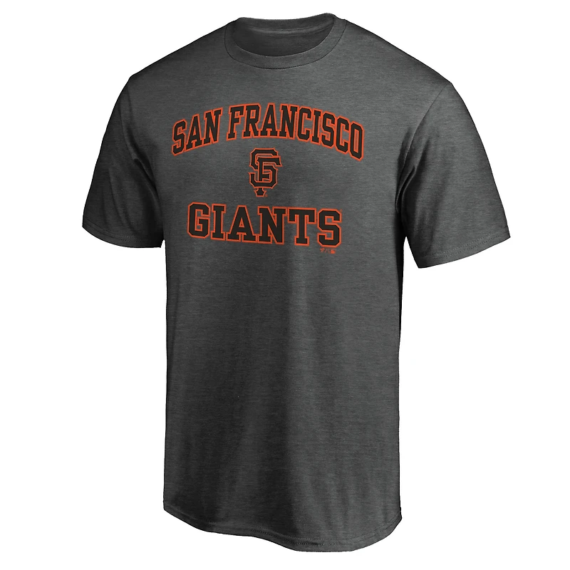Men's Fanatics Heather Charcoal San Francisco Giants Heart & Soul T-Shirt
