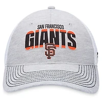 Casquette réglable de camionneur avec logo des Giants de San Francisco Fanatics gris chiné/blanc pour hommes