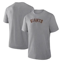 Men's Fanatics Heather Gray San Francisco Giants Play Tribute Tri-Blend T-Shirt
