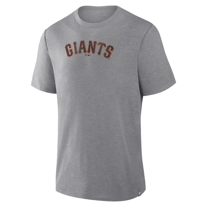 T-shirt homme Fanatics Heather Gray San Francisco Giants Play Tribute Tri-Blend
