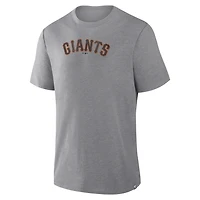 T-shirt homme Fanatics Heather Gray San Francisco Giants Play Tribute Tri-Blend