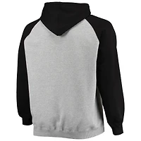 Sweat à capuche raglan Big & Tall Fanatics pour hommes, gris chiné/noir, San Francisco Giants