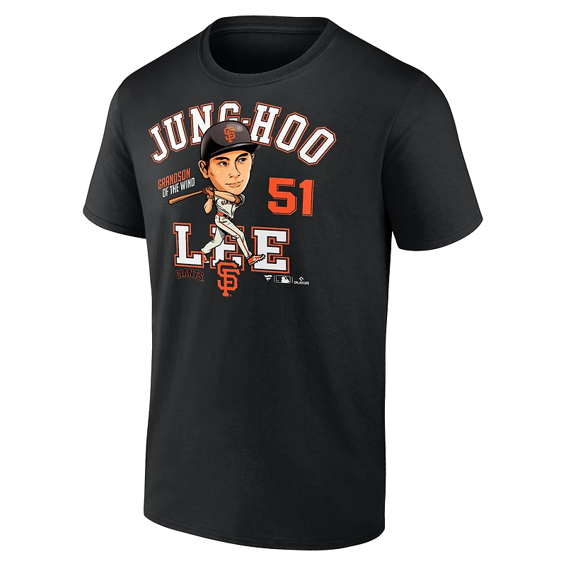 Men's Fanatics Jung Hoo Lee Black San Francisco Giants Hometown Caricature T-Shirt