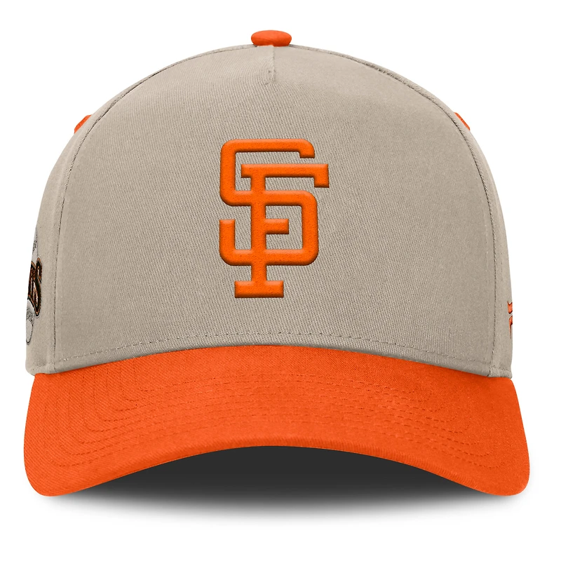 Men's Fanatics Khaki/Orange San Francisco Giants Veteran A-Frame Adjustable Hat