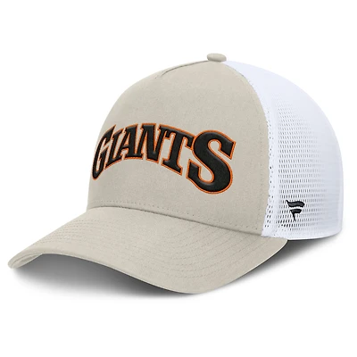 Men's Fanatics Khaki San Francisco Giants Heritage Light Khaki A-Frame Adjustable Hat