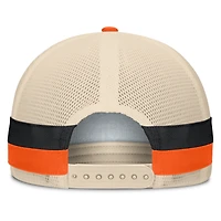 Men's Fanatics Orange/Natural San Francisco Giants Inherited Side Stripe Trucker Adjustable Hat