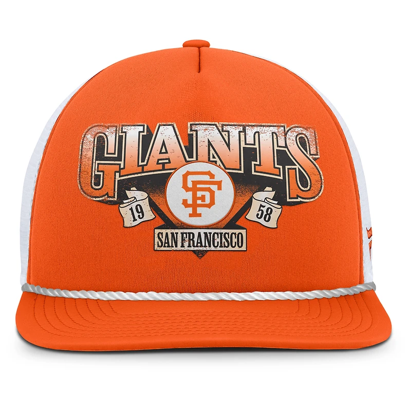 Men's Fanatics Orange/White San Francisco Giants Recall Snapback Hat