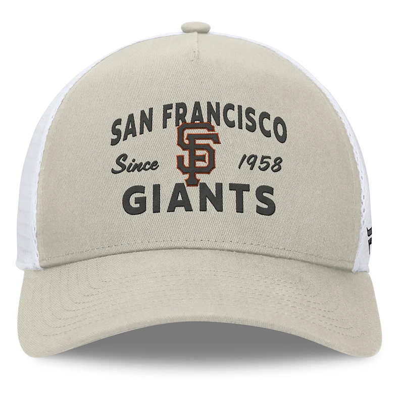 Men's Fanatics Stone San Francisco Giants A-Frame Trucker Adjustable Hat