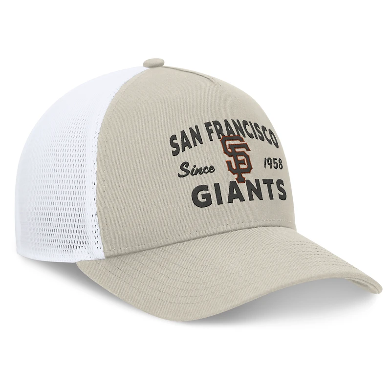 Men's Fanatics Stone San Francisco Giants A-Frame Trucker Adjustable Hat