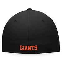 Men's Fanatics White/Black San Francisco Giants Iconic Color Blocked Fitted Hat
