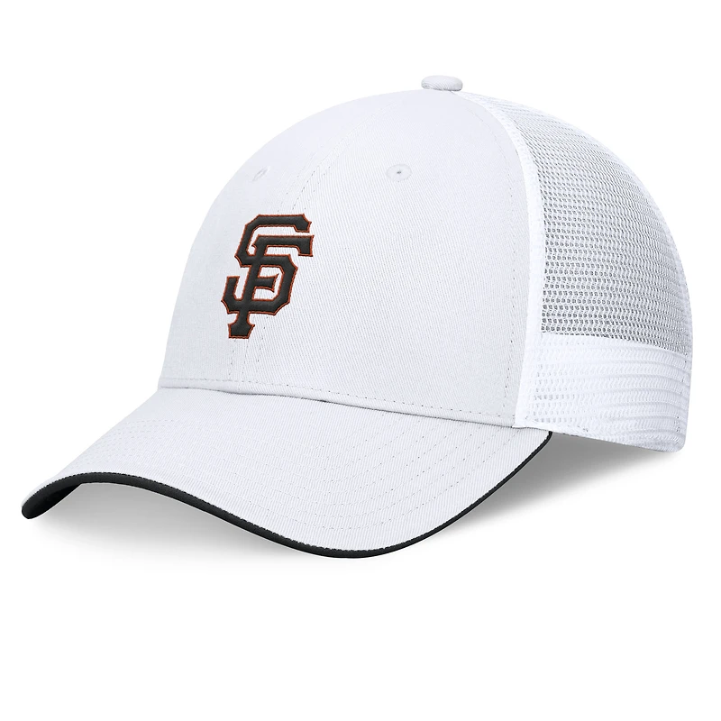 Men's Fanatics White San Francisco Giants Front Office Meshback Structured Adjustable Hat