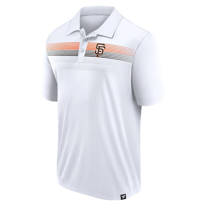 Polo blanc Interlock Fanatics pour hommes, victoire des Giants de San Francisco