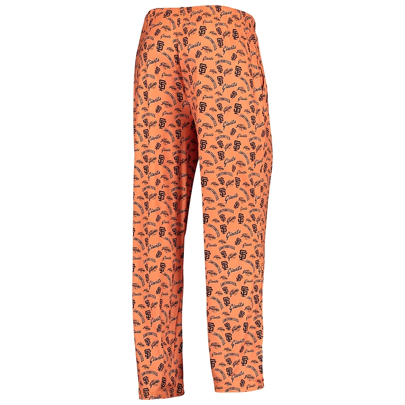 Pantalon de pyjama à répétition pour homme FOCO San Francisco Giants Cooperstown Collection Orange
