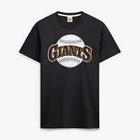 Men's Homage Black San Francisco Giants Hand-Drawn Logo Tri-Blend T-Shirt