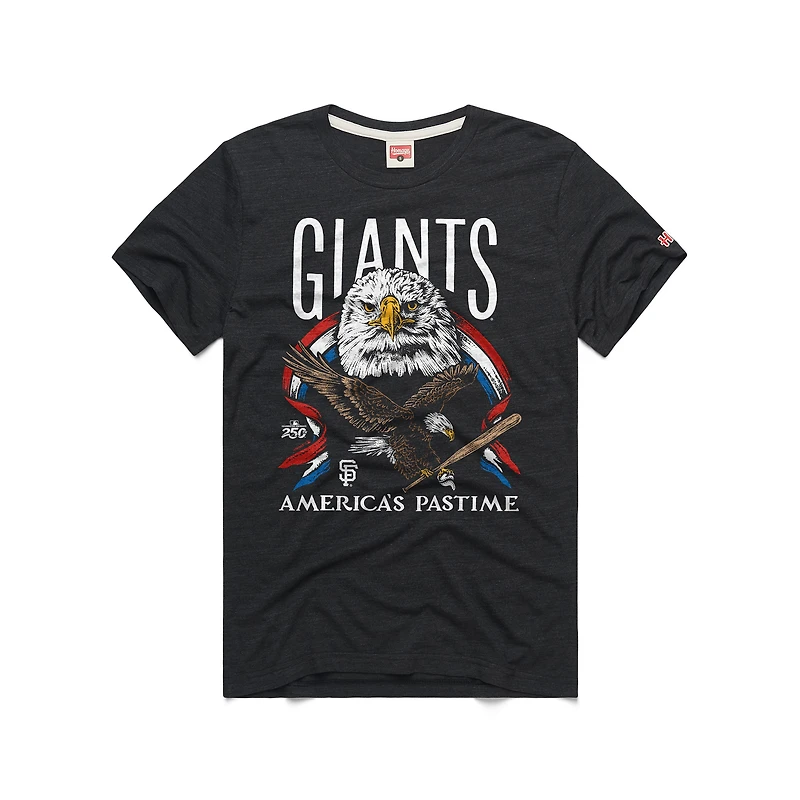 T-shirt homme Homage Charcoal San Francisco Giants America's Pastime Tri-Blend