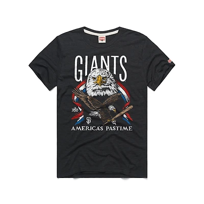 Men's Homage Charcoal San Francisco Giants America's Pastime Tri-Blend T-Shirt