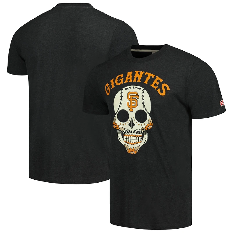 Men's Homage Charcoal San Francisco Giants Gigantes Hyper Local Tri-Blend T-Shirt