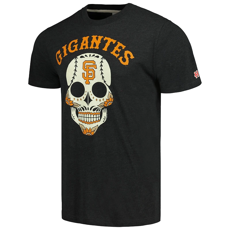 T-shirt à trois mélanges Hyper Local Homage Charcoal Giants de San Francisco Gigantes pour homme