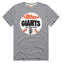 Men's Homage  Gray San Francisco Giants MLB x Topps Baseball The Real One Tri-Blend T-Shirt